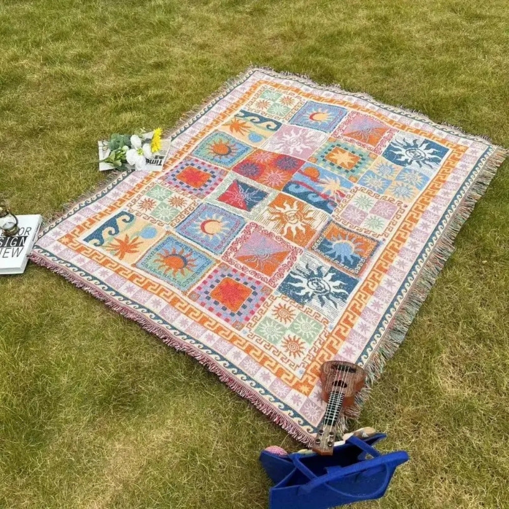 Outdoor Picnic Blanket Thick Washable Microfiber Tear-Resistant-Bedding & Bath > Blankets-casanuva-casanuva