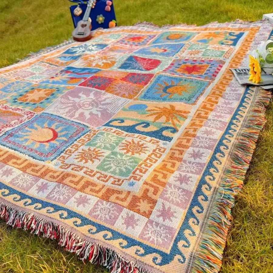 Outdoor Picnic Blanket Thick Washable Microfiber Tear-Resistant-Bedding & Bath > Blankets-casanuva-casanuva