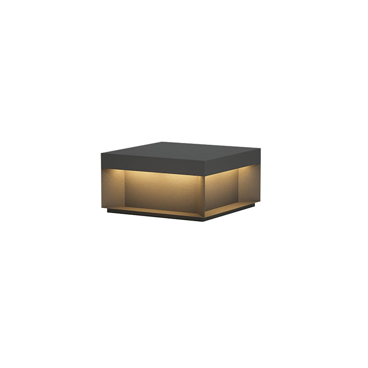 Outdoor Post Light Black Finish-Lighting > Outdoor Lighting-casanuva-20cmx20cmx10cm-Model A: Wired Version &-Warm Light-casanuva