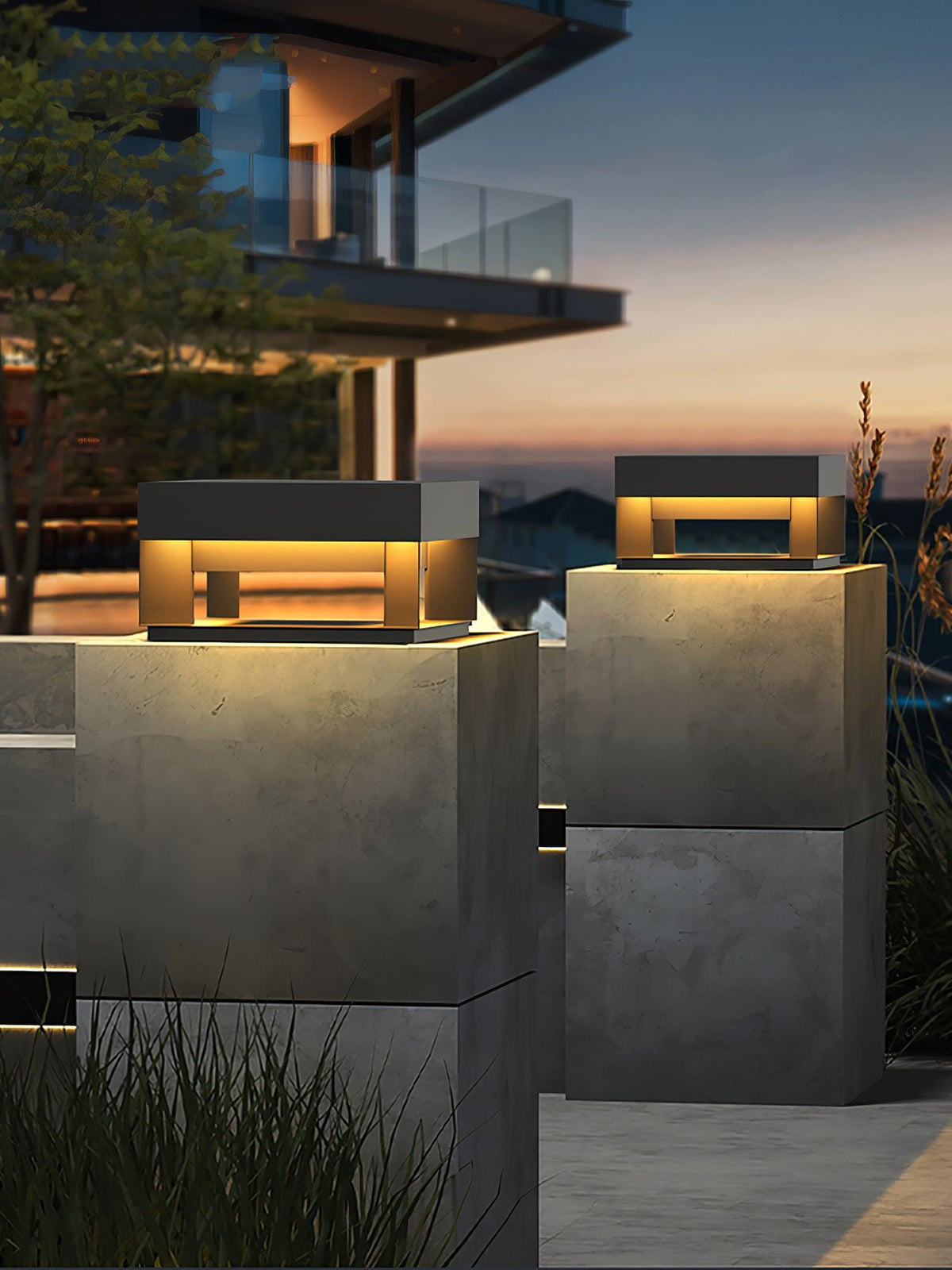Outdoor Post Light Black Finish-Lighting > Outdoor Lighting-casanuva-casanuva
