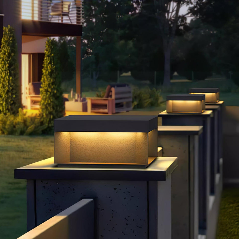 Outdoor Post Light Black Finish-Lighting > Outdoor Lighting-casanuva-casanuva