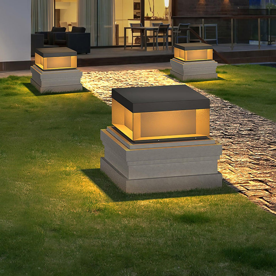 Outdoor Post Light Black Finish-Lighting > Outdoor Lighting-casanuva-casanuva