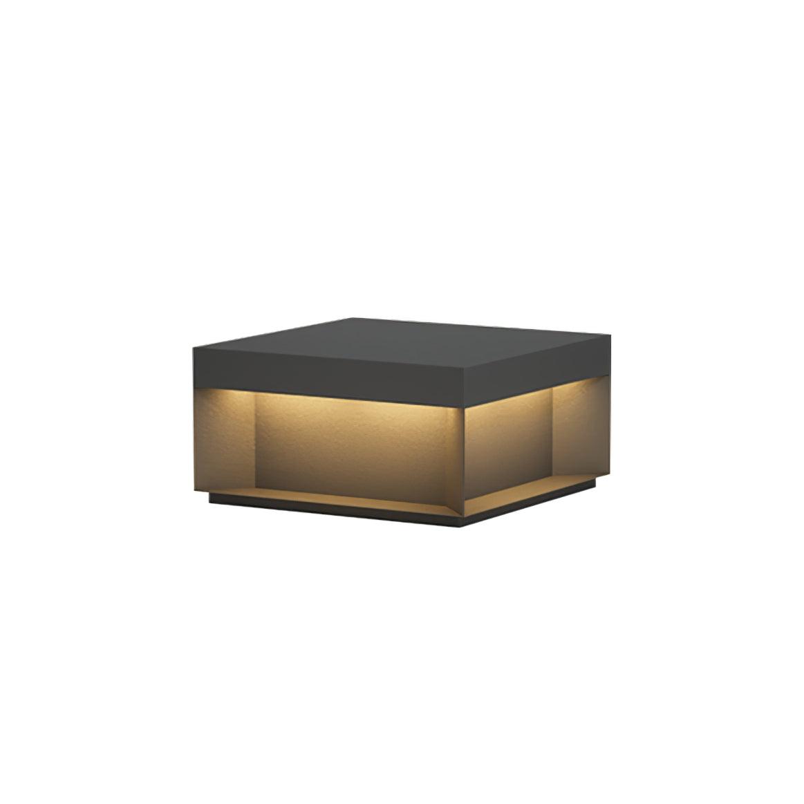 Outdoor Post Light Black Finish-Lighting > Outdoor Lighting-casanuva-50cmx50cmx35cm-Wired DC 24V-Warm Light-casanuva