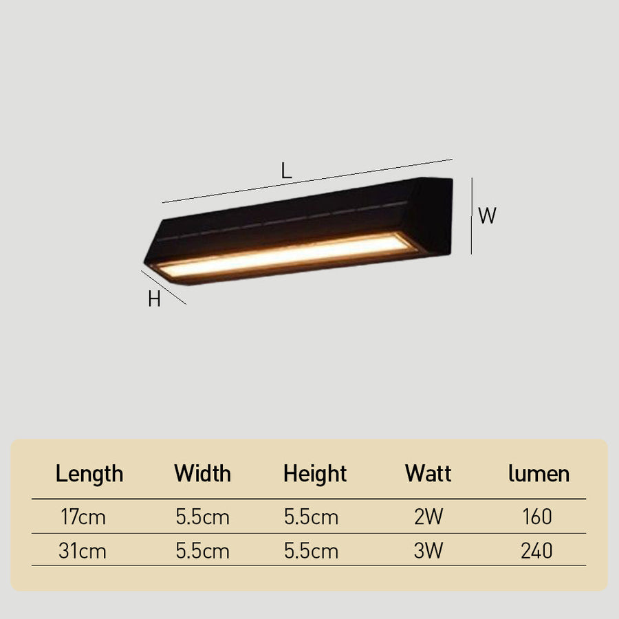 Outdoor Solar Wall Light IP65 Acrylic-Lighting > Outdoor Lighting-casanuva-casanuva