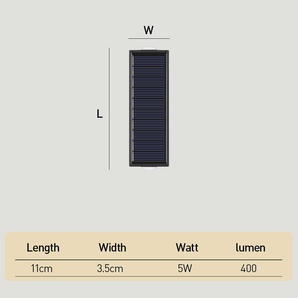 Outdoor Solar Wall Light Modern Up and Down Design for Garden Courtyard-Lighting > Outdoor Lighting-casanuva-casanuva