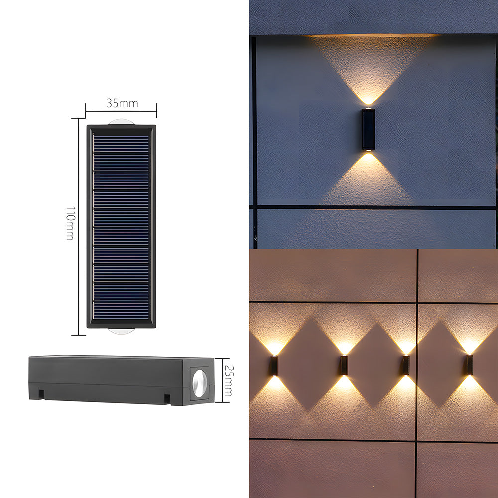 Outdoor Solar Wall Light Modern Up and Down Design for Garden and Courtyard-Lighting > Outdoor Lighting-casanuva-casanuva