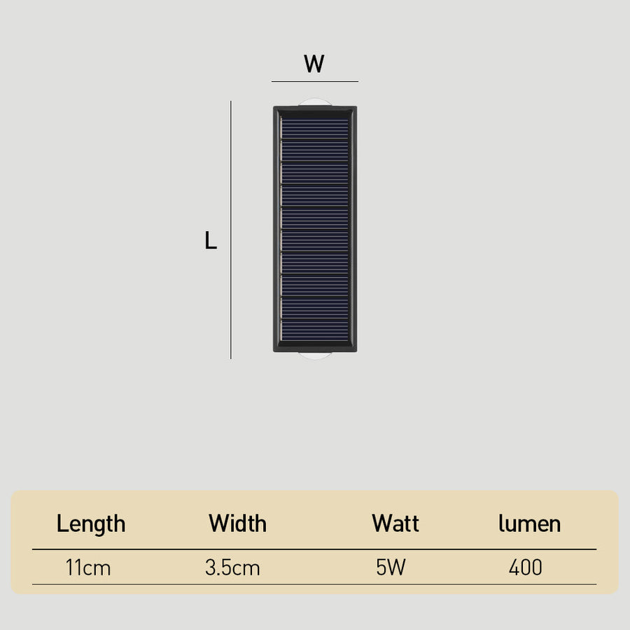 Outdoor Solar Wall Light Modern Up and Down Design for Garden and Courtyard-Lighting > Outdoor Lighting-casanuva-casanuva