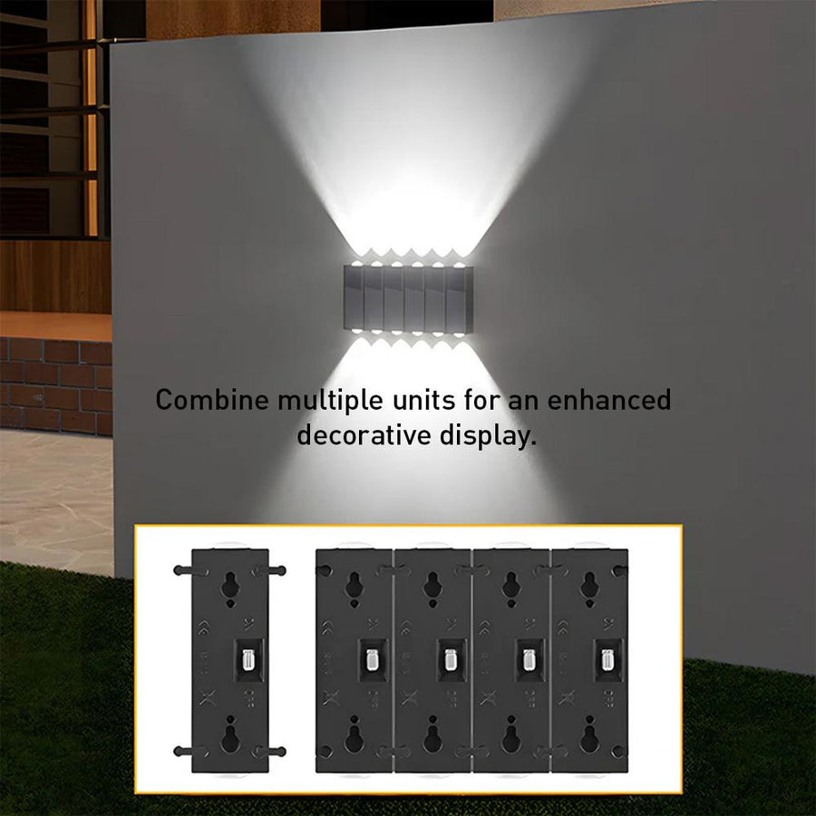 Outdoor Solar Wall Light Modern Up and Down Design for Garden and Courtyard-Lighting > Outdoor Lighting-casanuva-casanuva
