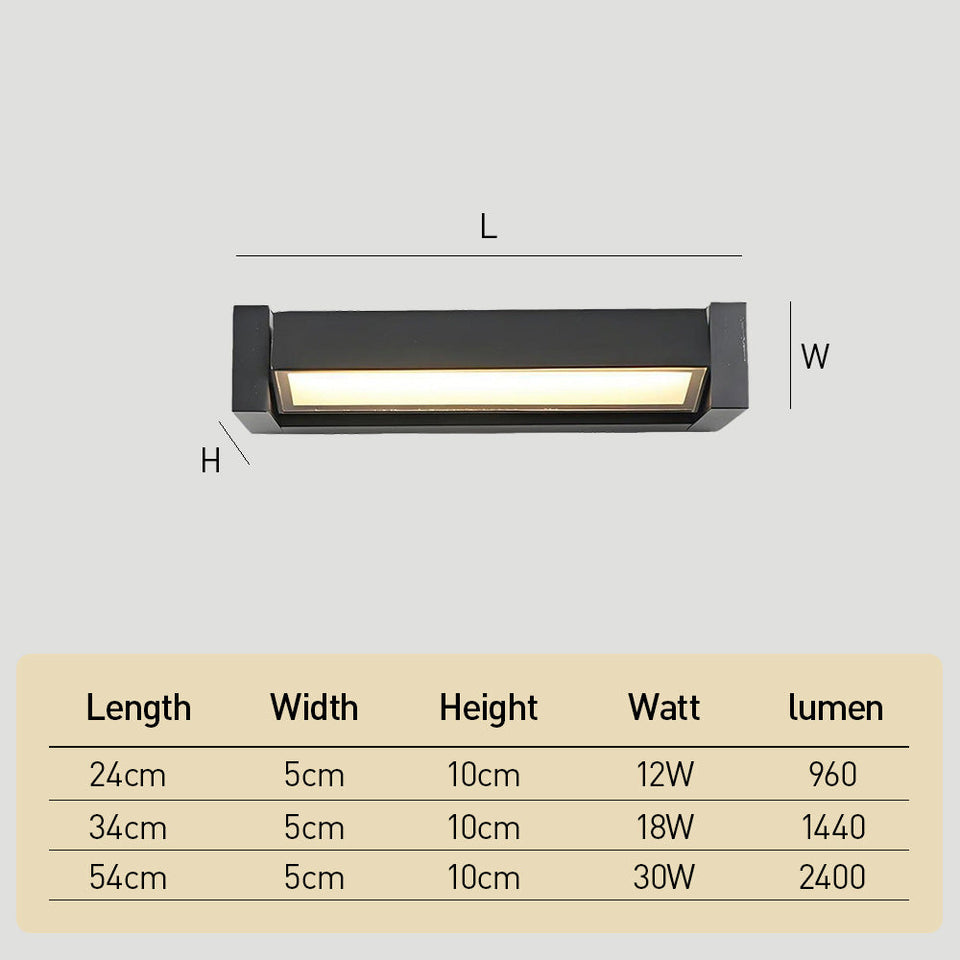 Outdoor Wall Light IP65 Black or White Finish-Lighting > Outdoor Lighting-casanuva-casanuva