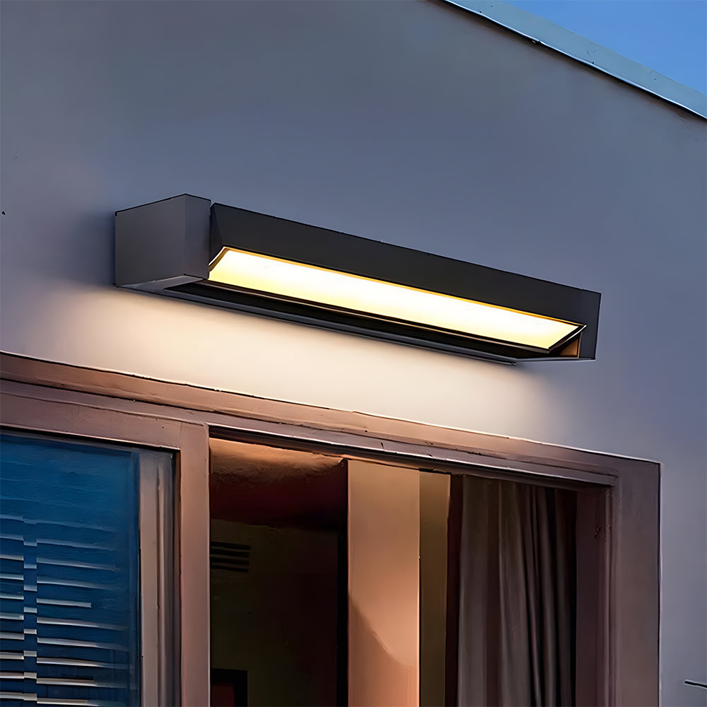 Outdoor Wall Light IP65 Black or White Finish-Lighting > Outdoor Lighting-casanuva-Black-L24cm*W10cm(12W)-Square-casanuva