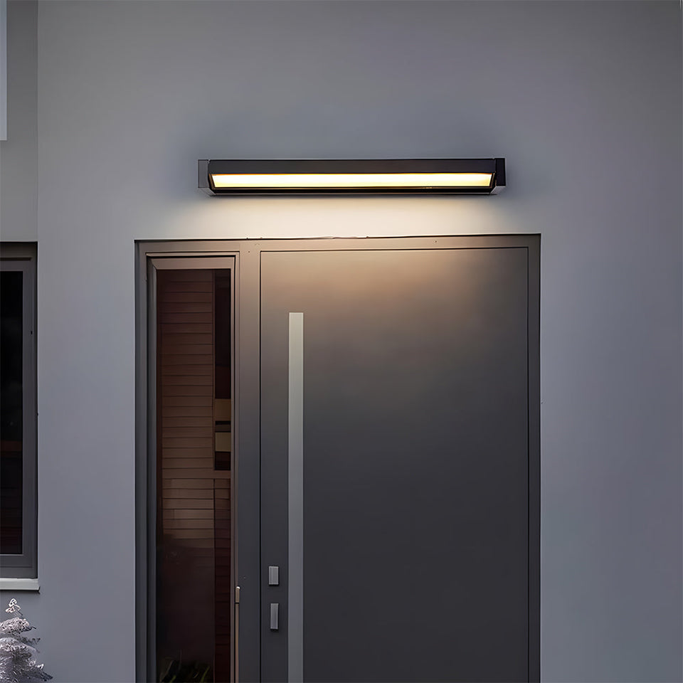 Outdoor Wall Light IP65 Black or White Finish-Lighting > Outdoor Lighting-casanuva-Black-L54cm*W10cm(30W)-Square-casanuva