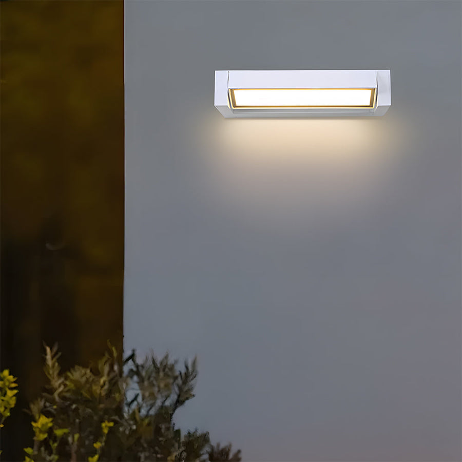 Outdoor Wall Light IP65 Black or White Finish-Lighting > Outdoor Lighting-casanuva-White-L54cm*W10cm(30W)-Square-casanuva