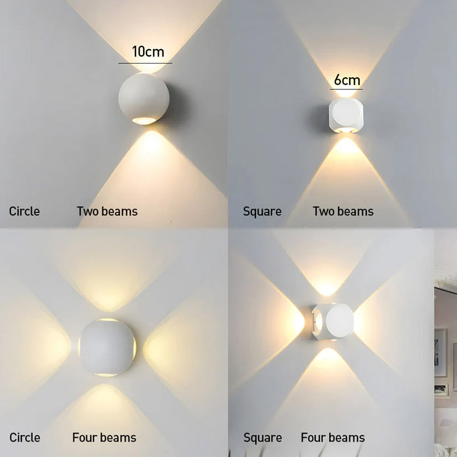 Outdoor Waterproof LED Wall Light in Warm White for Entryway Garage Patio-Lighting > Outdoor Lighting-casanuva-casanuva