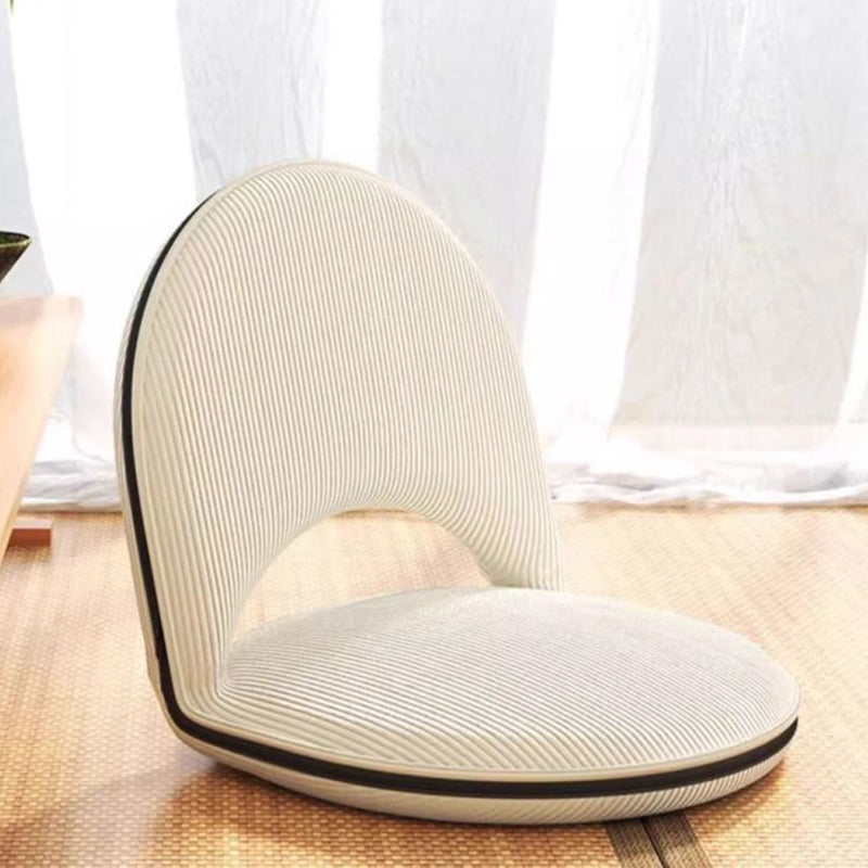 Oval Foldable Lambswool Corduroy Accent Chair Armless Carbon Steel Backrest-Furniture > Chairs-casanuva-casanuva