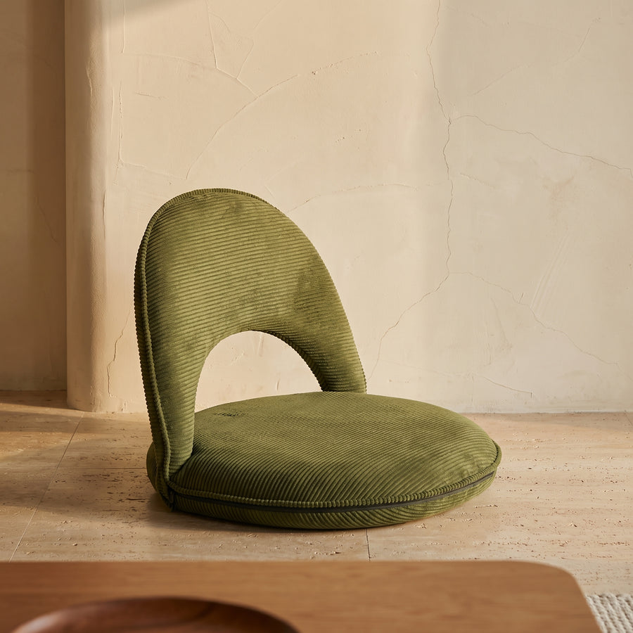 Oval Foldable Lambswool Corduroy Accent Chair Armless Carbon Steel Backrest-Furniture > Chairs-casanuva-casanuva