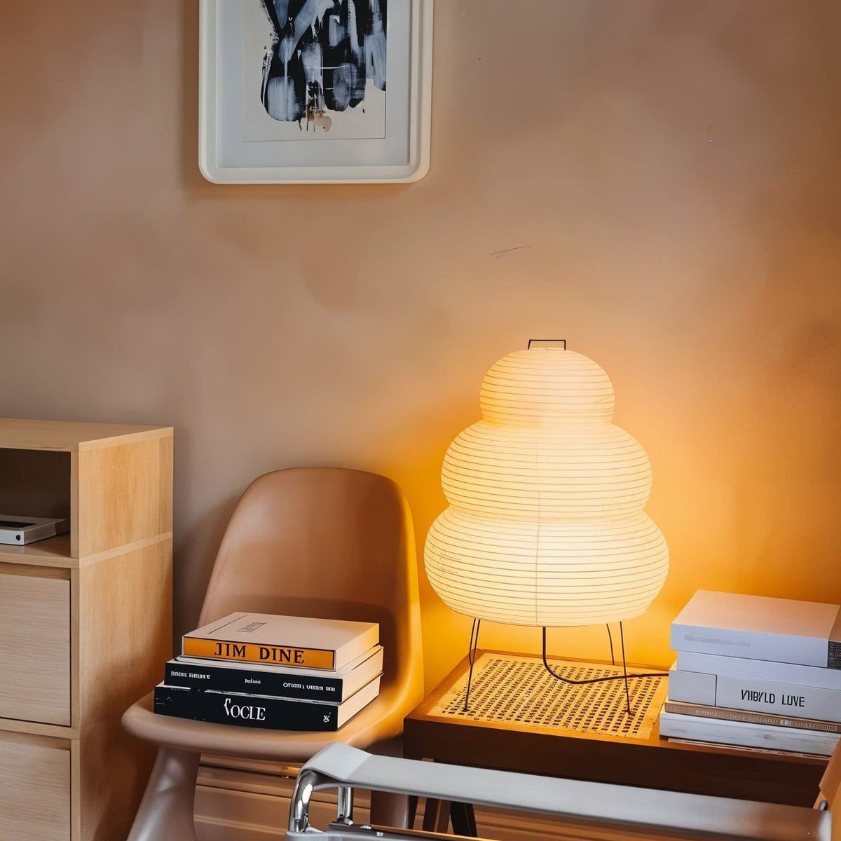 Paper Table Lamp with Soft Glow-Lighting > Table Lamps-casanuva-casanuva