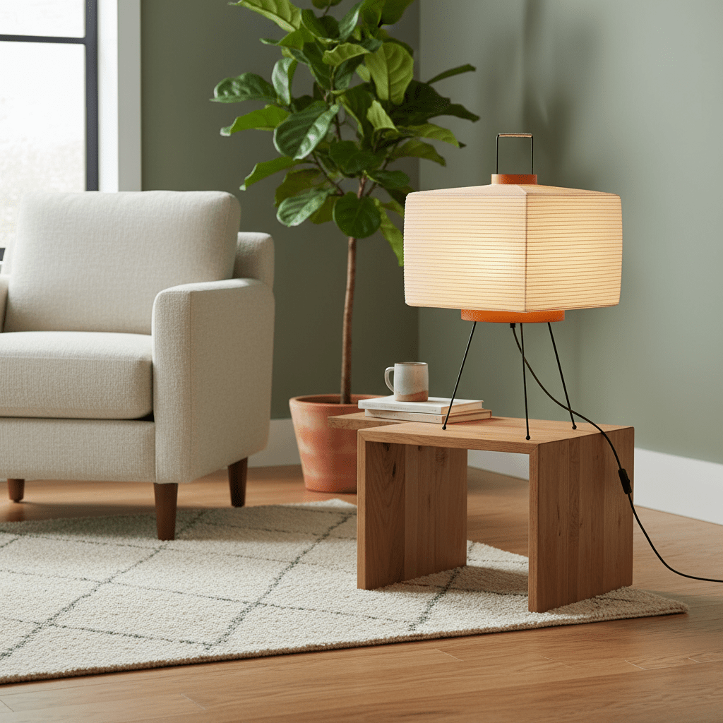 Paper Table Lamp with Soft Glow-Lighting > Table Lamps-casanuva-casanuva