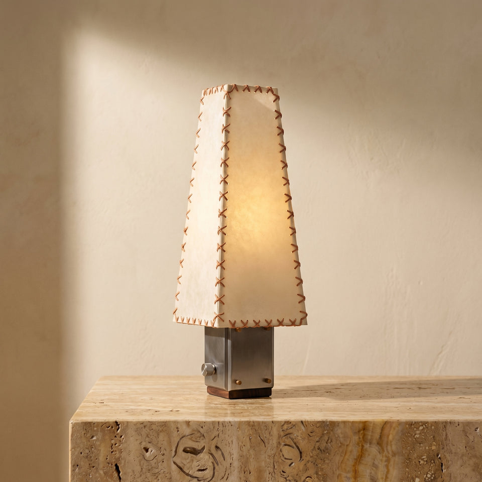 Parchment Table Lamp with Warm Glow-Lighting > Table Lamps-casanuva-casanuva