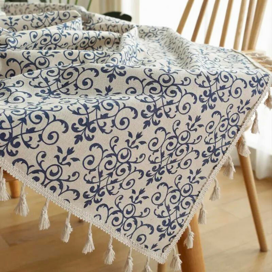 Patterned Tablecloth Cottage Chic Design-Covers & Textiles > Table Cloths-casanuva-casanuva