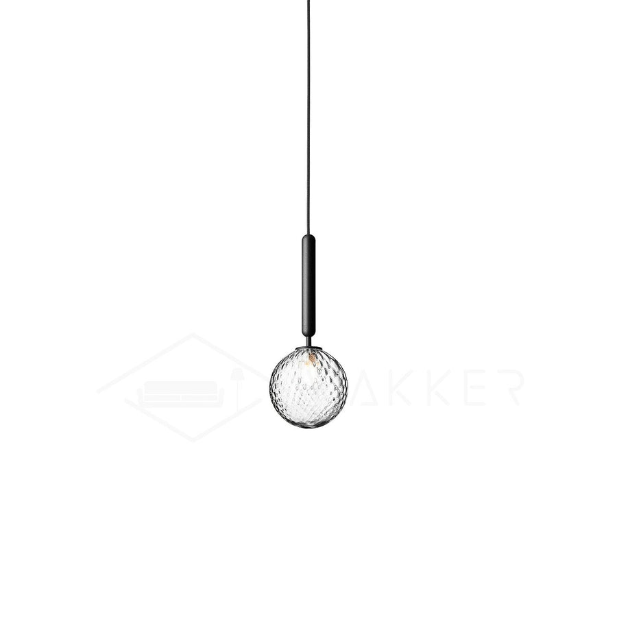 Pendant Light with Dimmable LED-Lighting > Pendant Lights-casanuva-1 head 15cmx35cm-Black-Clear-casanuva