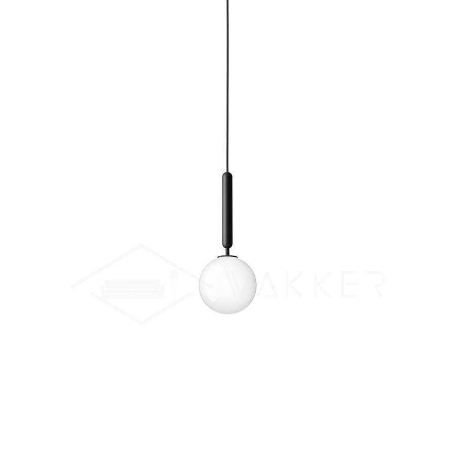 Pendant Light with Dimmable LED-Lighting > Pendant Lights-casanuva-1 head 15cmx35cm-Black-White-casanuva