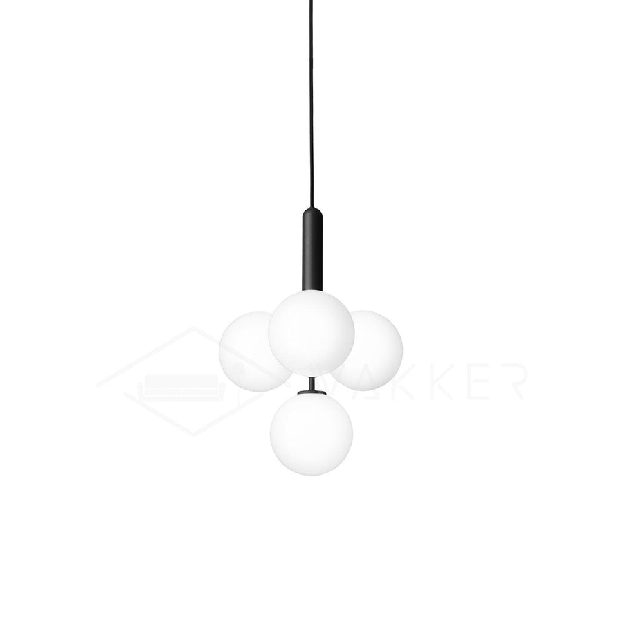 Pendant Light with Dimmable LED-Lighting > Pendant Lights-casanuva-4 heads 35cmx43cm-Black-White-casanuva