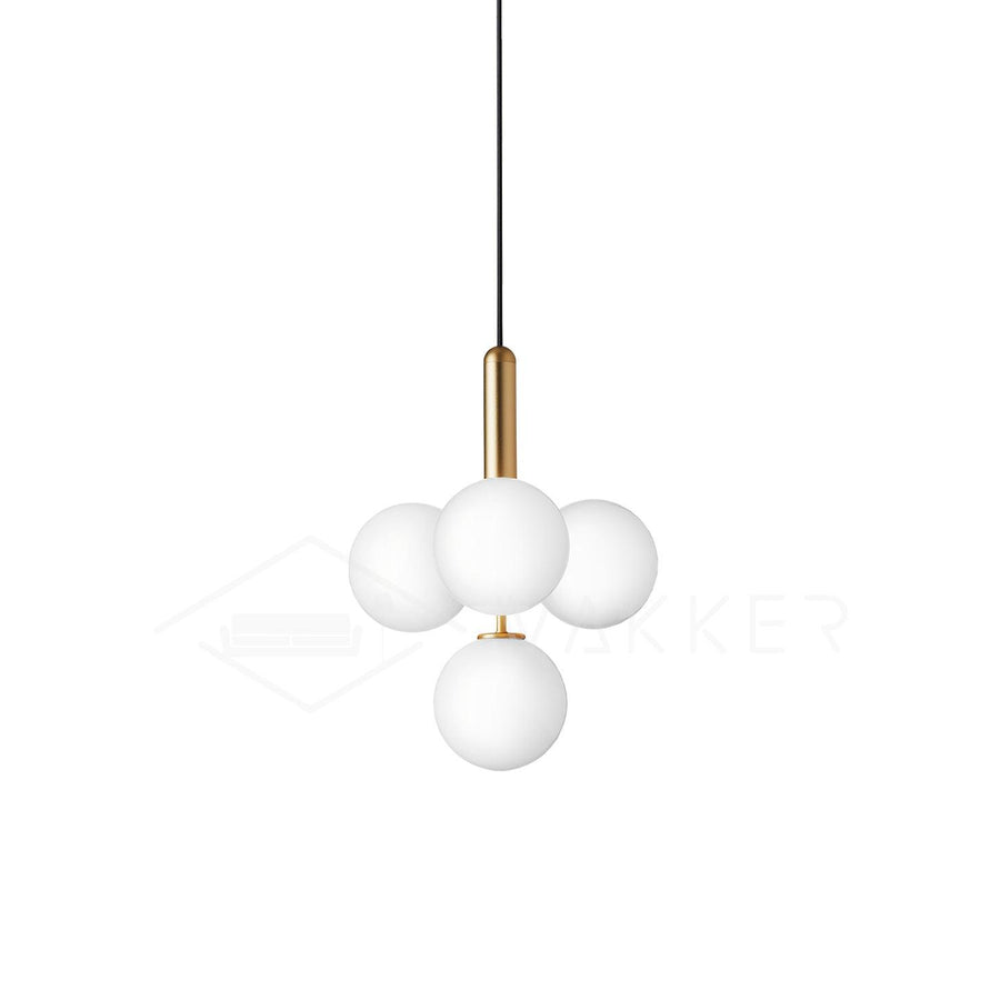 Pendant Light with Dimmable LED-Lighting > Pendant Lights-casanuva-4 heads 35cmx43cm-Gold-White-casanuva