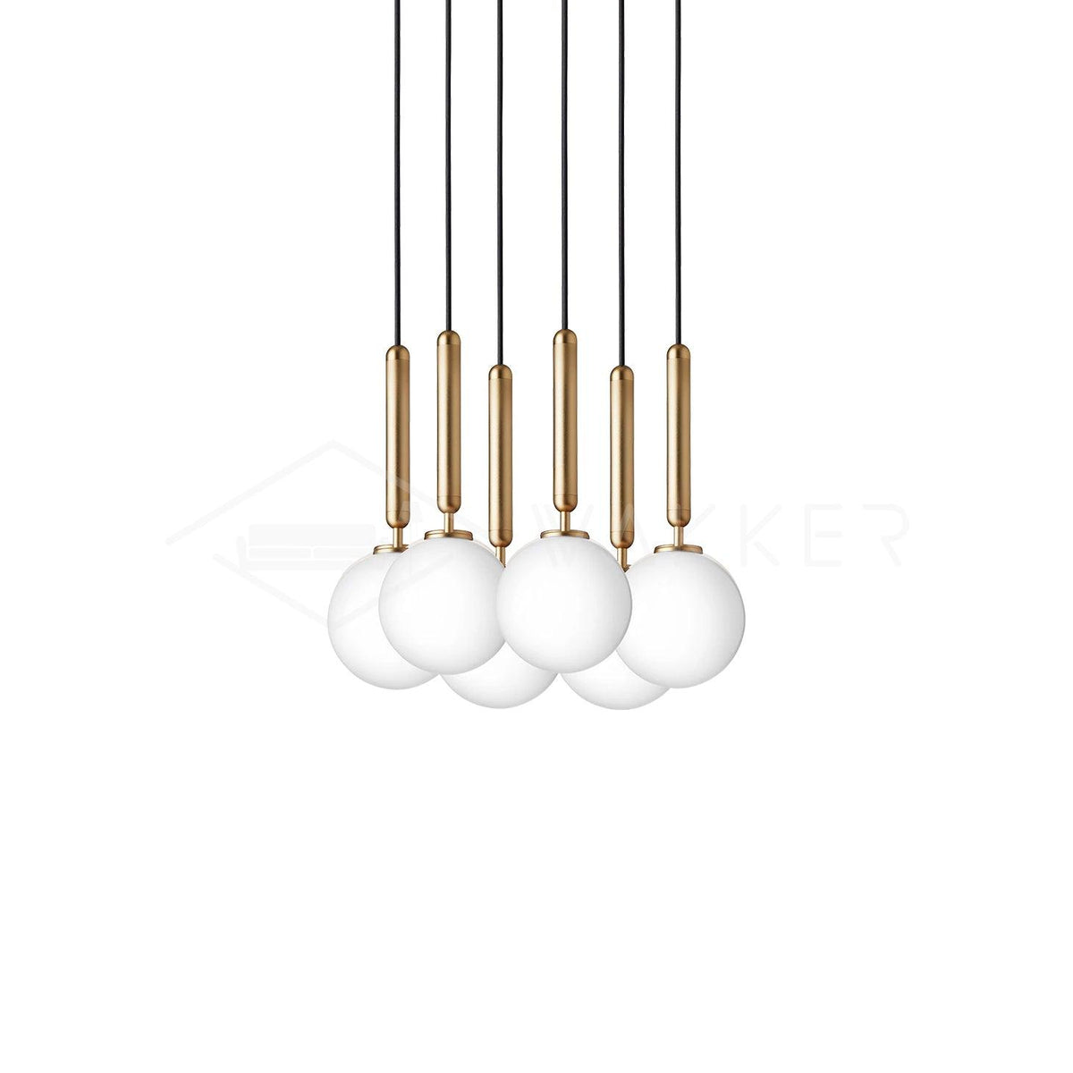 Pendant Light with Dimmable LED-Lighting > Pendant Lights-casanuva-6 heads 30cmx150cm-Gold-White-casanuva