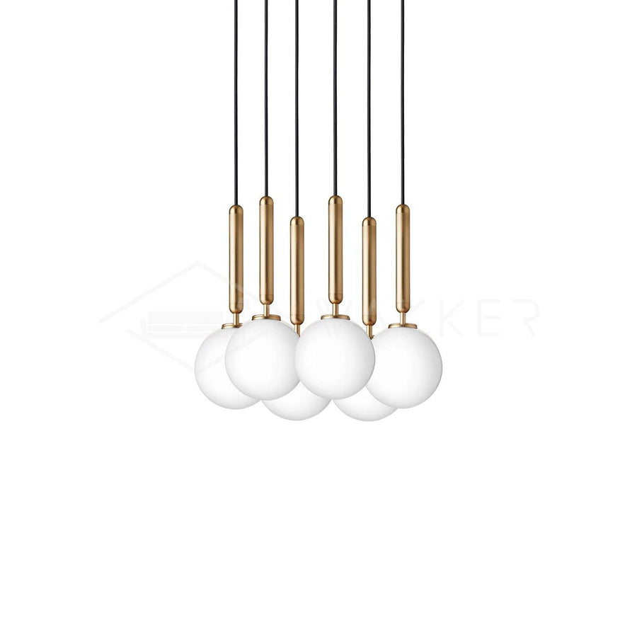 Pendant Light with Dimmable LED-Lighting > Pendant Lights-casanuva-6 heads 30cmx150cm-Gold-White-casanuva