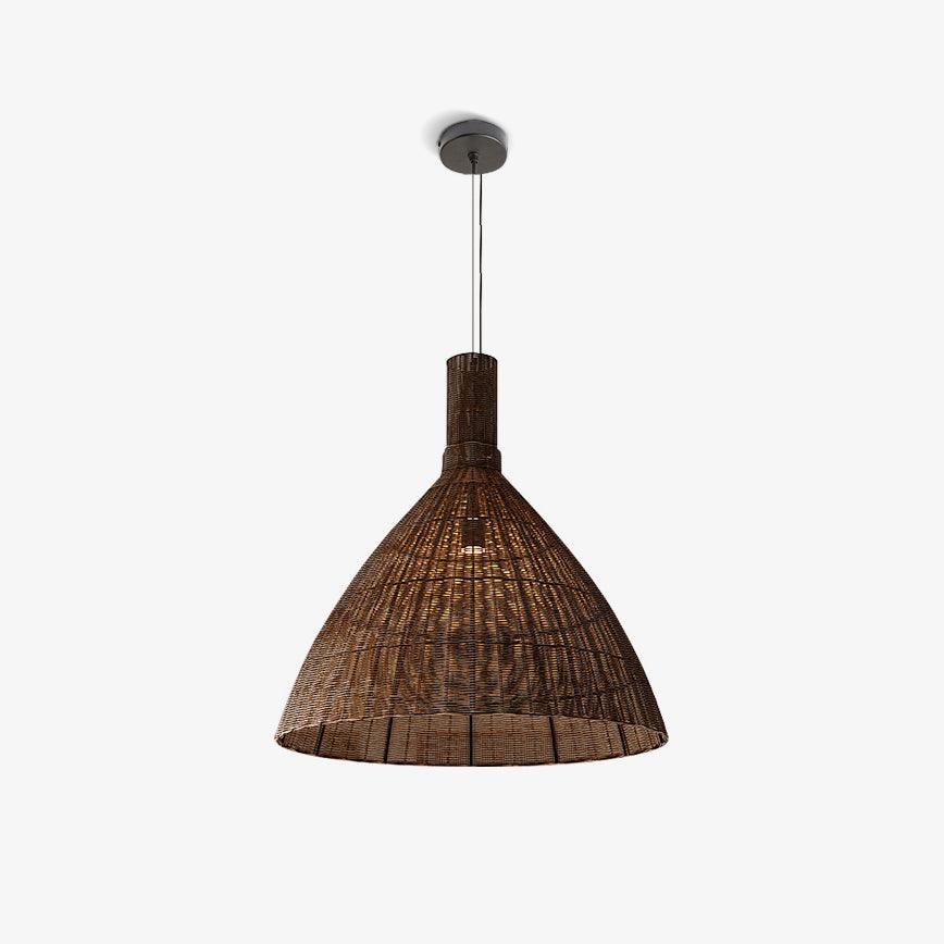 Pendant Light with Glass Shade-Lighting > Pendant Lights-casanuva-50cmx50cm-Natural Rattan-casanuva