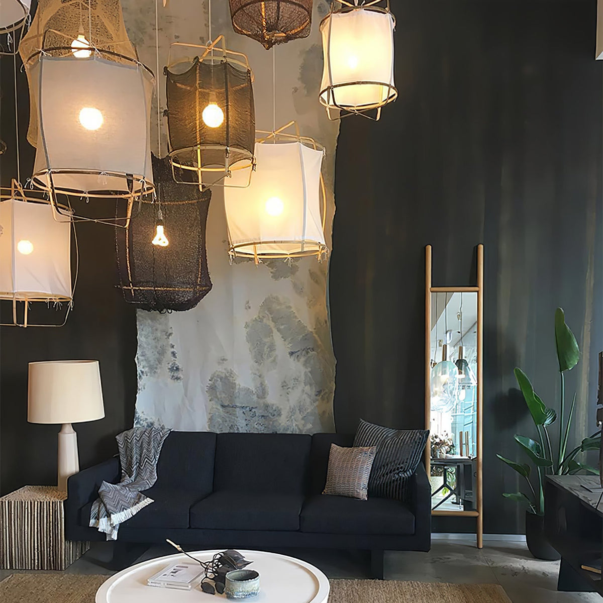 Pendant Light with Natural Fiber Shade-Lighting > Pendant Lights-casanuva-casanuva