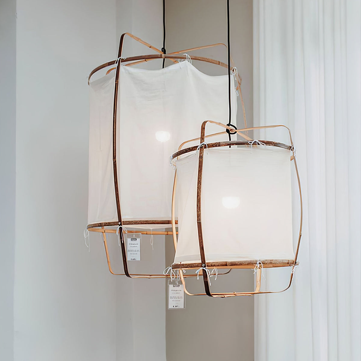 Pendant Light with Natural Fiber Shade-Lighting > Pendant Lights-casanuva-casanuva