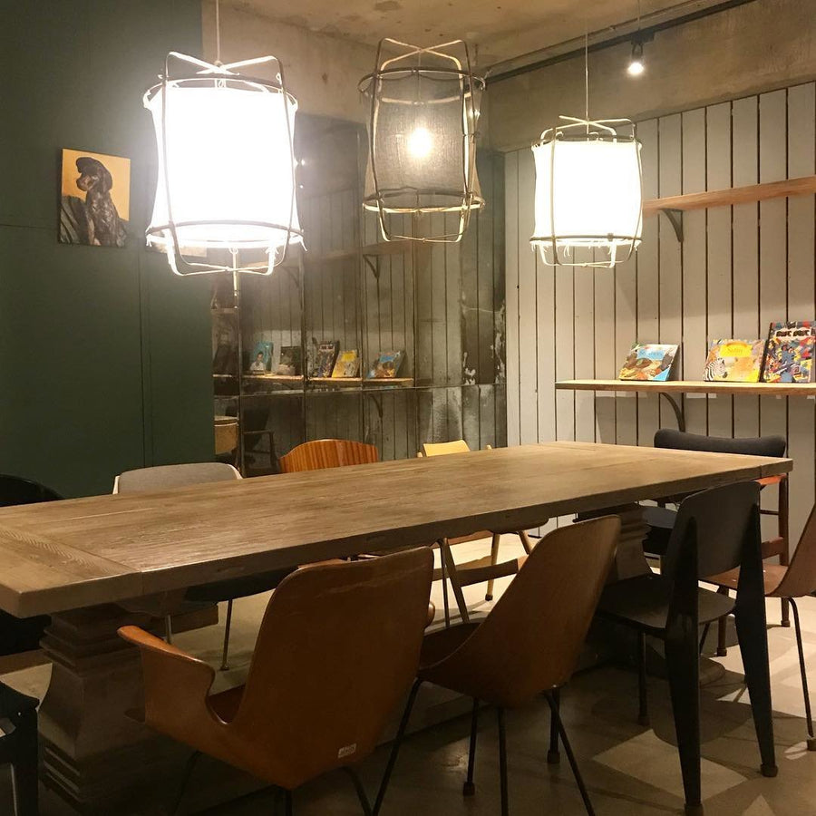 Pendant Light with Natural Fiber Shade-Lighting > Pendant Lights-casanuva-casanuva