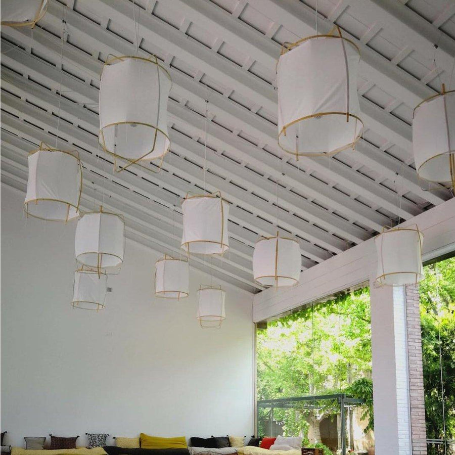 Pendant Light with Natural Fiber Shade-Lighting > Pendant Lights-casanuva-casanuva