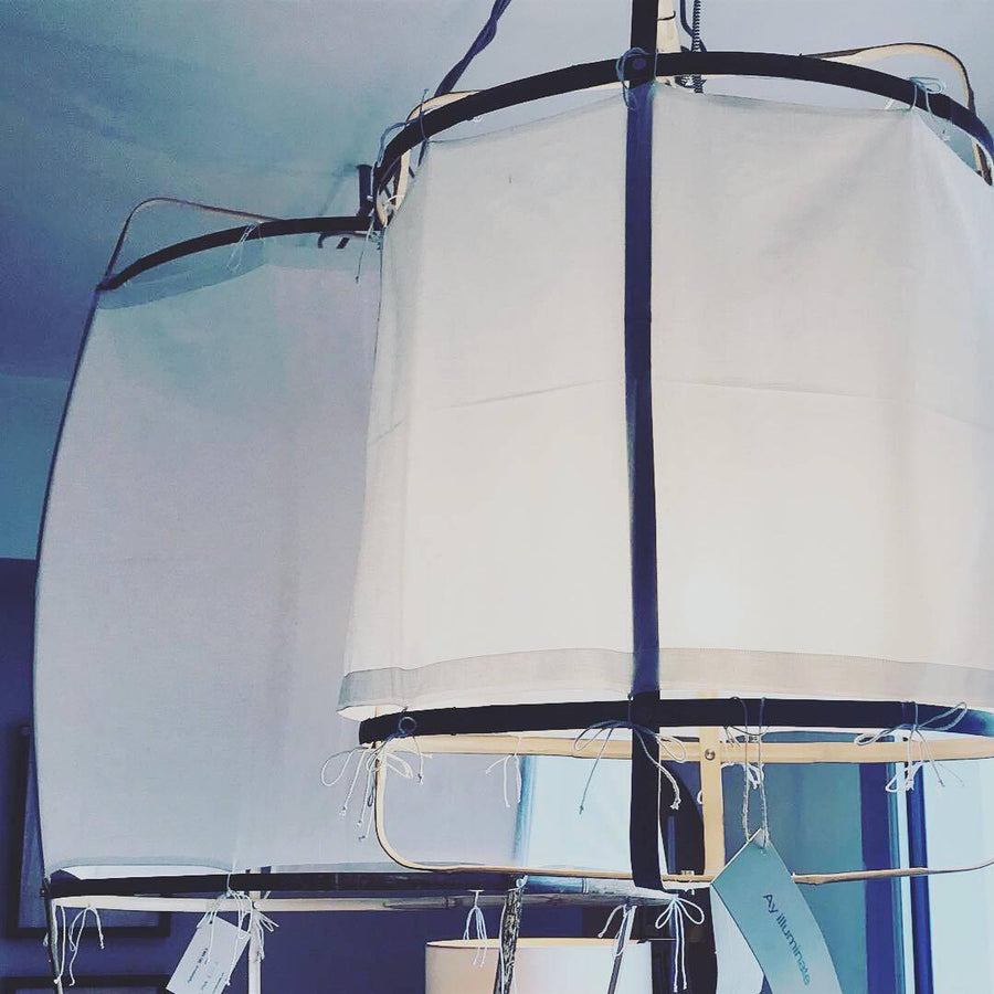 Pendant Light with Natural Fiber Shade-Lighting > Pendant Lights-casanuva-casanuva