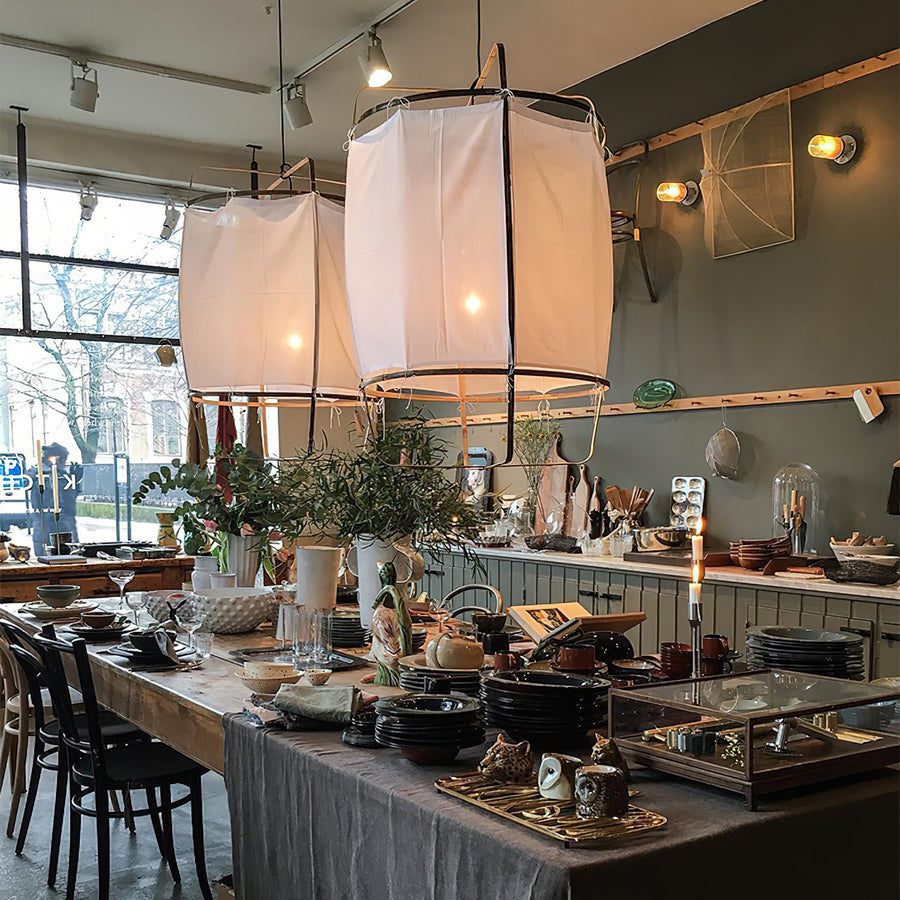 Pendant Light with Natural Fiber Shade-Lighting > Pendant Lights-casanuva-casanuva