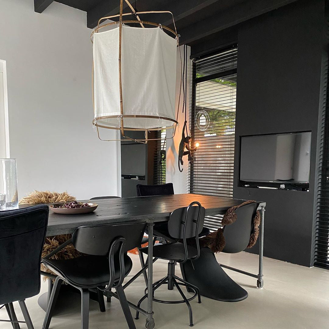 Pendant Light with Natural Fiber Shade-Lighting > Pendant Lights-casanuva-casanuva