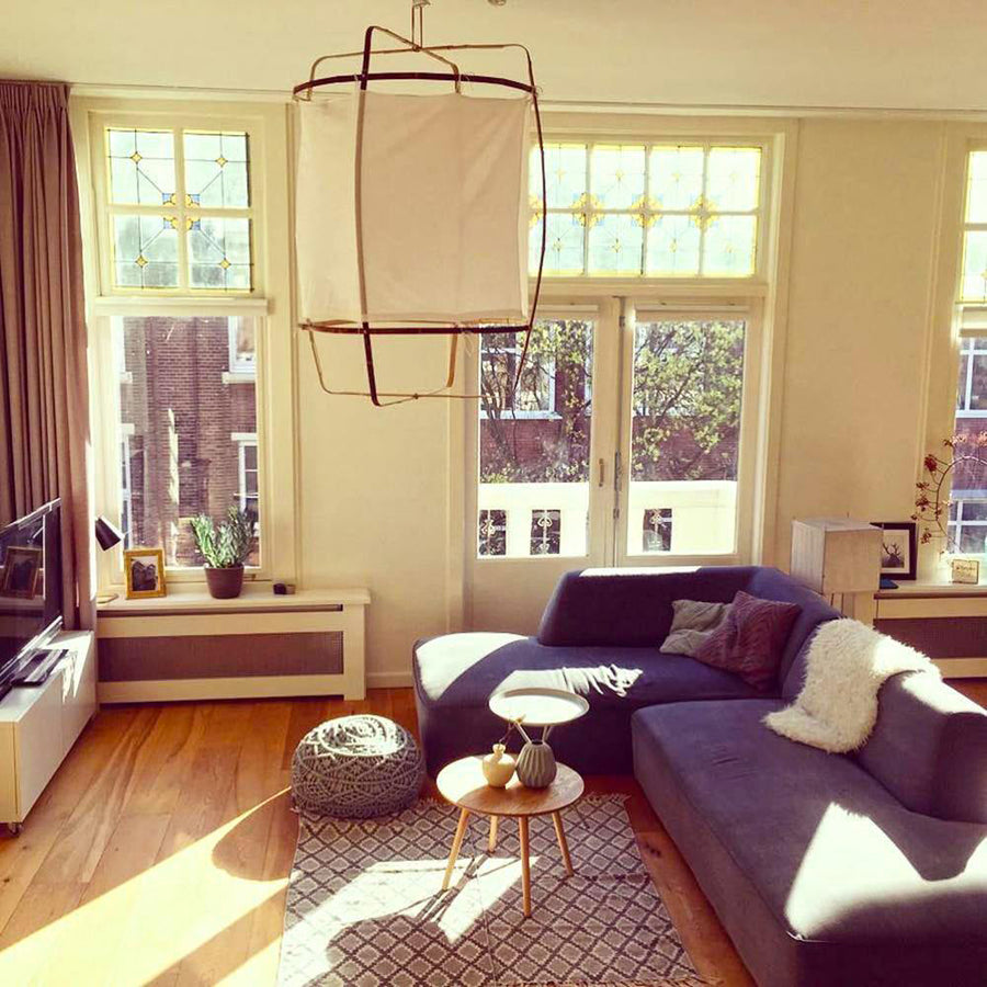 Pendant Light with Natural Fiber Shade-Lighting > Pendant Lights-casanuva-casanuva