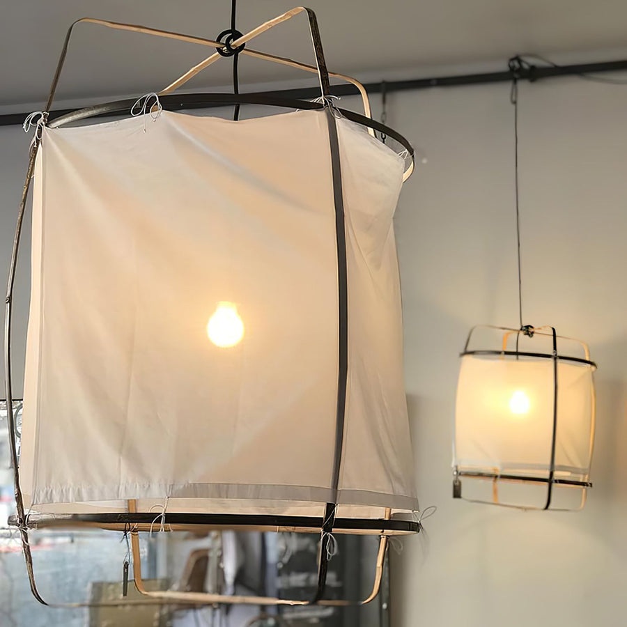 Pendant Light with Natural Fiber Shade-Lighting > Pendant Lights-casanuva-casanuva