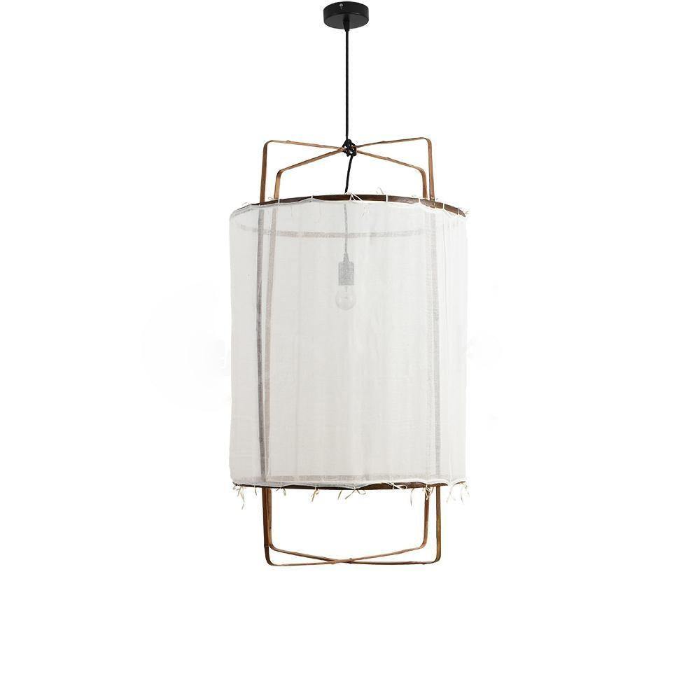 Pendant Light with Natural Fiber Shade-Lighting > Pendant Lights-casanuva-casanuva