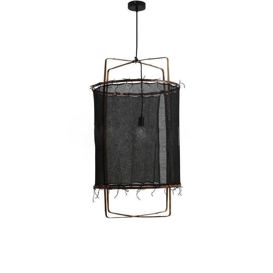 Pendant Light with Natural Fiber Shade-Lighting > Pendant Lights-casanuva-casanuva