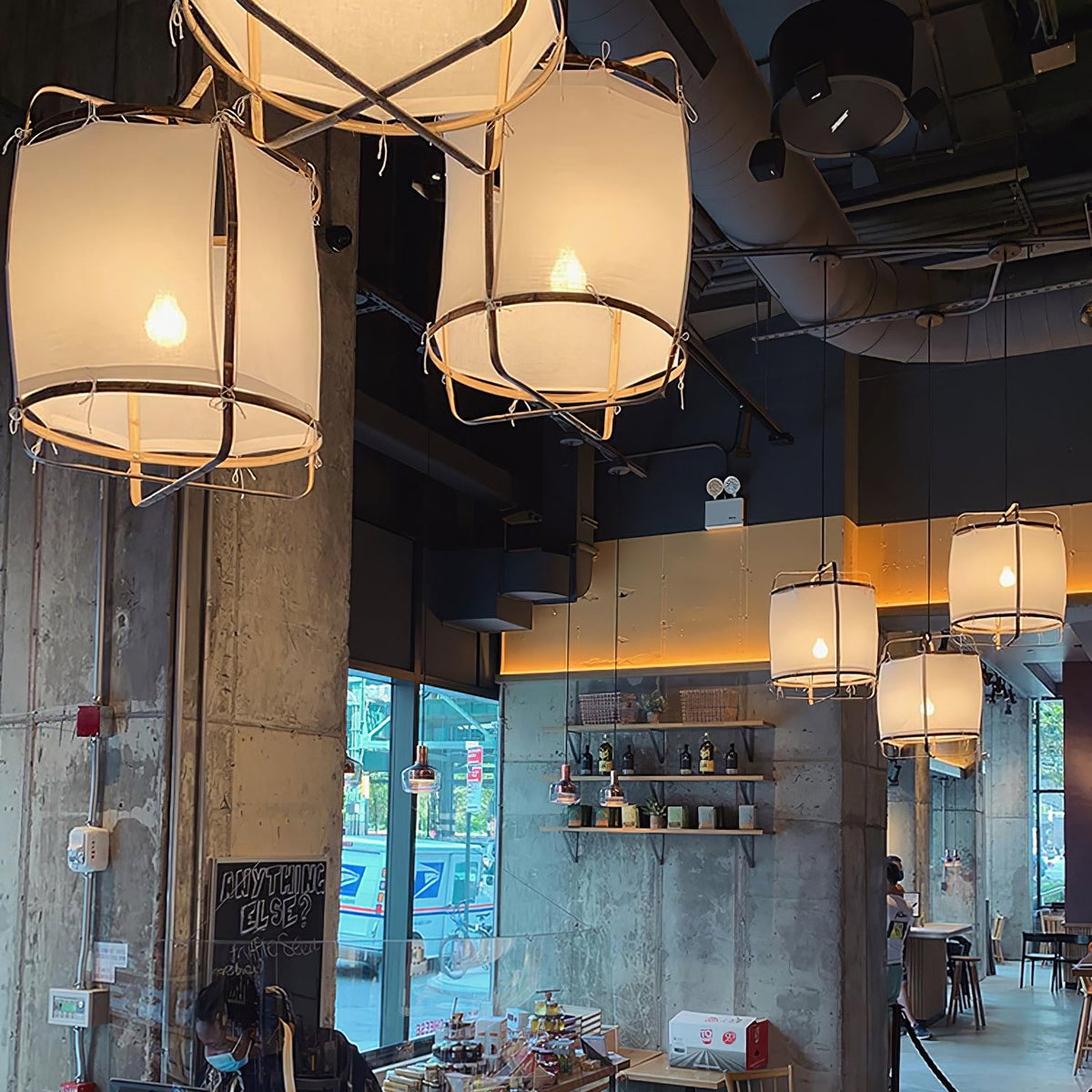 Pendant Light with Natural Fiber Shade-Lighting > Pendant Lights-casanuva-casanuva