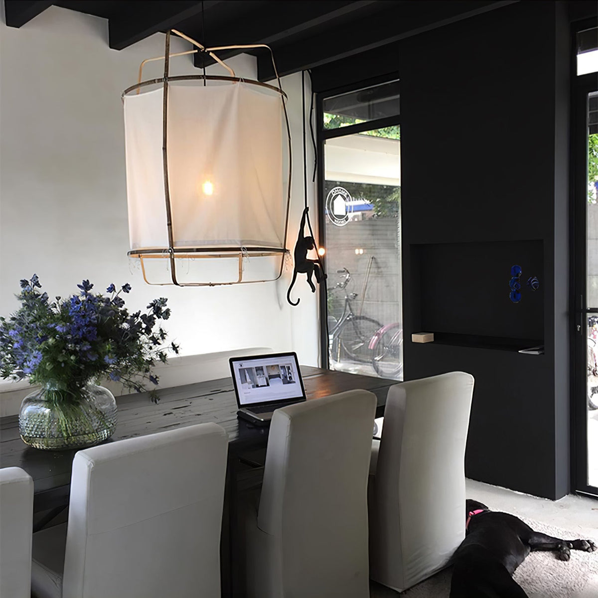Pendant Light with Natural Fiber Shade-Lighting > Pendant Lights-casanuva-casanuva