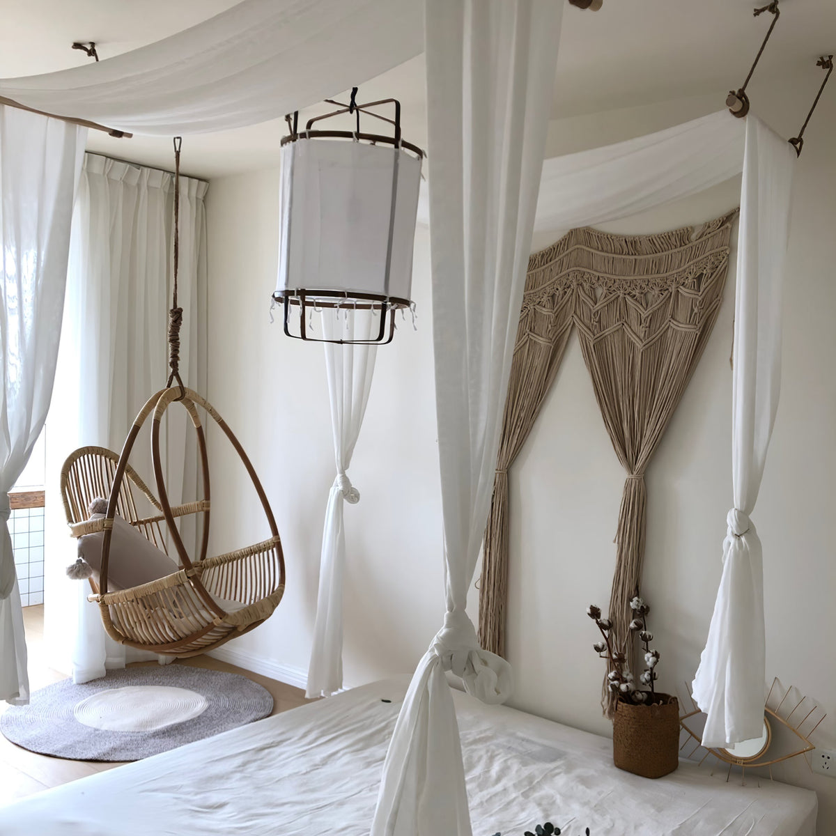 Pendant Light with Natural Fiber Shade-Lighting > Pendant Lights-casanuva-casanuva