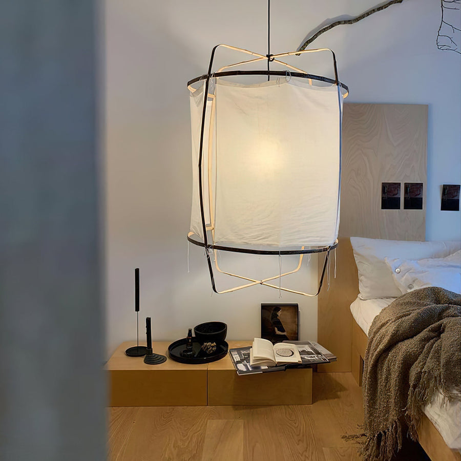 Pendant Light with Natural Fiber Shade-Lighting > Pendant Lights-casanuva-casanuva
