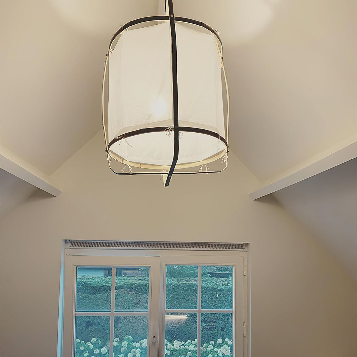 Pendant Light with Natural Fiber Shade-Lighting > Pendant Lights-casanuva-casanuva
