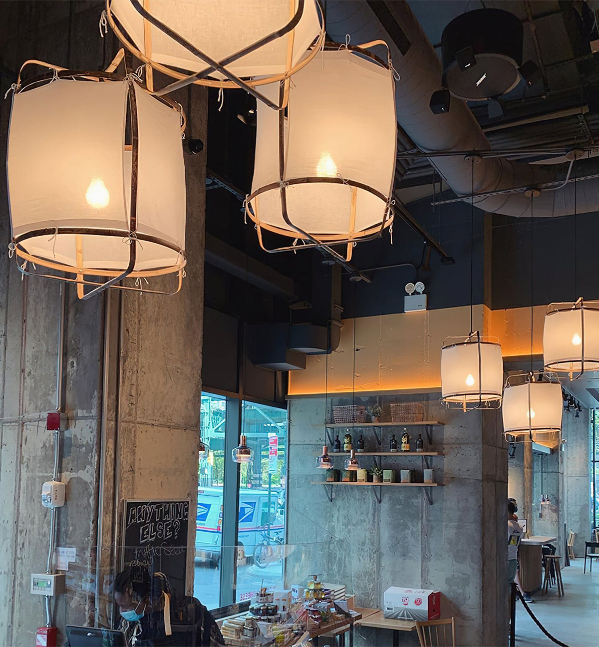 Pendant Light with Natural Fiber Shade-Lighting > Pendant Lights-casanuva-casanuva