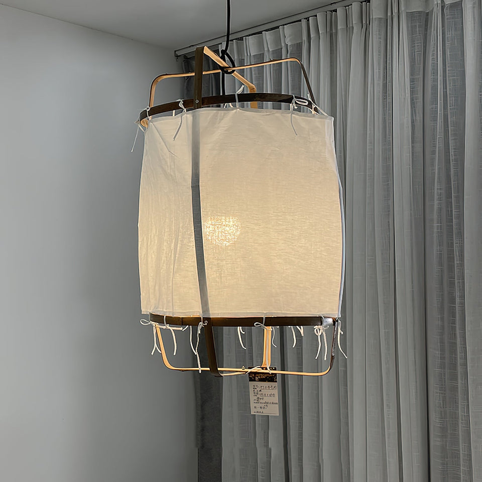 Pendant Light with Natural Fiber Shade-Lighting > Pendant Lights-casanuva-casanuva