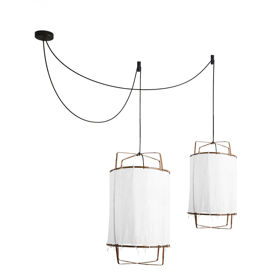 Pendant Light with Natural Fiber Shade-Lighting > Pendant Lights-casanuva-casanuva
