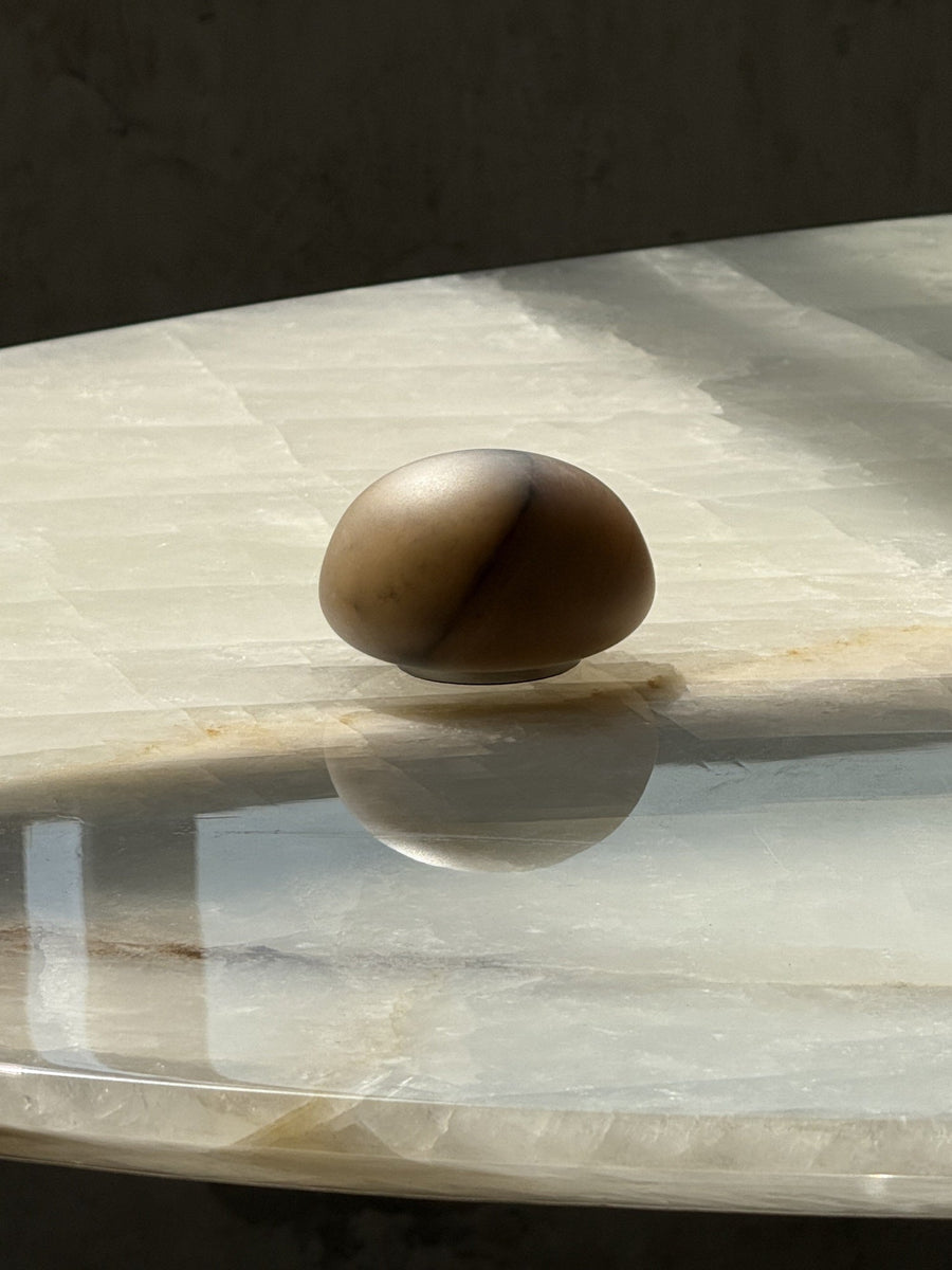 Petite Alabaster Portable Lamp with Built-in Battery-Lighting > Table Lamps-casanuva-casanuva